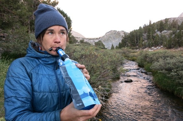 sawyer mini - you can attach this filter to the included 16 oz bag for drinking...