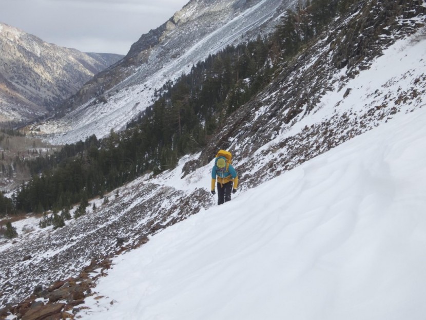patagonia mixed guide hoody for women - hiking into lundy canyon, ca in the patagonia mixed guide shell...