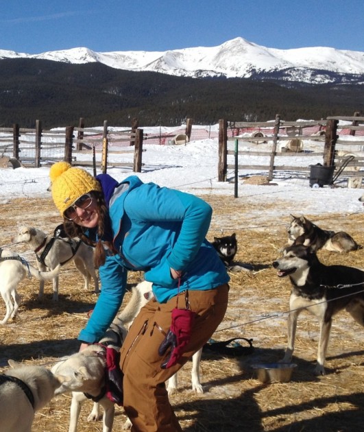 arc'teryx beta ar glove for women - after a day of dogsledding, we give the dogs some love in the...