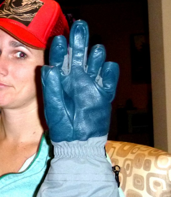 black diamond mercury glove for women - when putting our hands into the glove after making it wet (to see if...