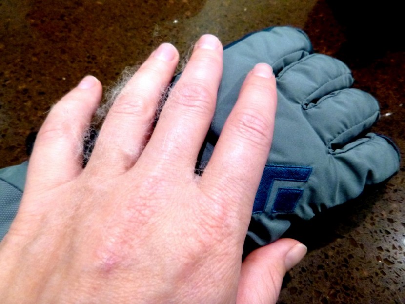 black diamond mercury glove for women - no my fingers aren't that hairy! here we see the amount of...