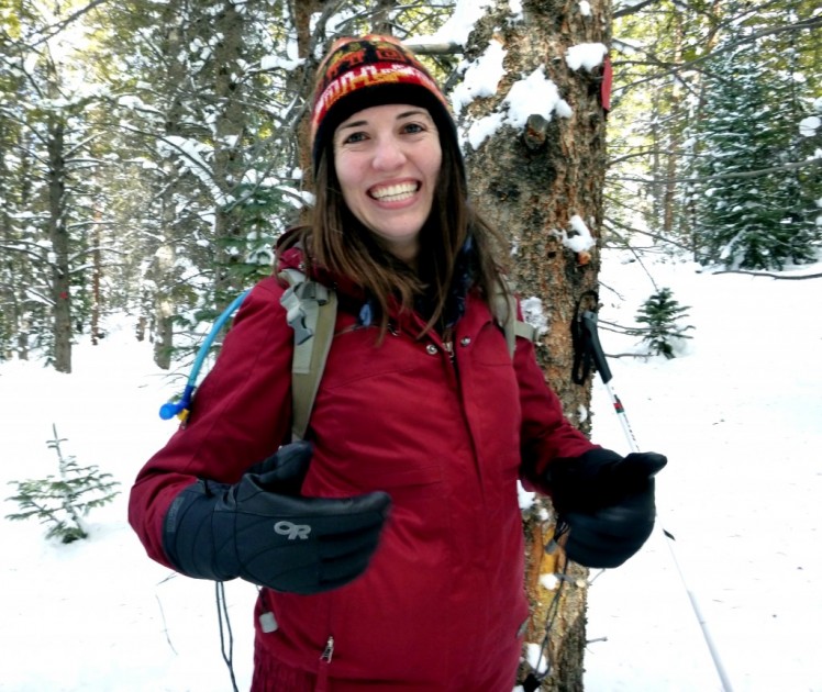 outdoor research southback for women - susie was stoked to wear the southbacks both skiing and snowshoeing...