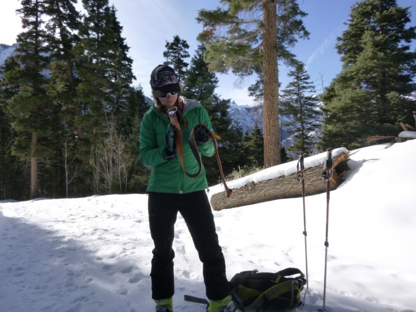 pow gem - brittany is pictured here taking off her skin - a feat that we could...