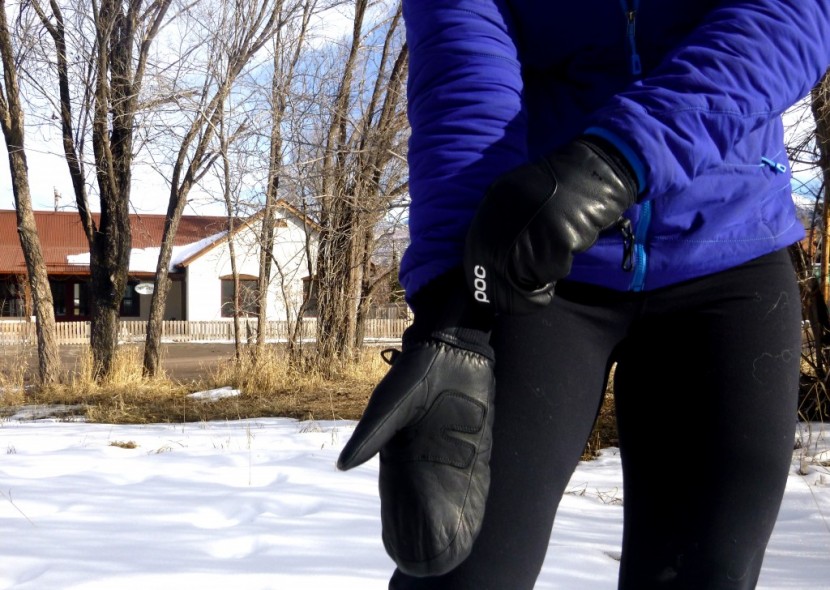 poc wo mitten - the goatskin leather on the glove is reinforced at the palm and...