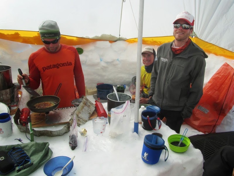 msr whisperlite - even on a glacier, we were able to whip up some more complex meals...
