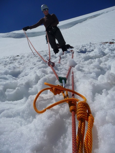 ice axe - an ice axe&#039;s ability to help construct and to improvise as an anchor...