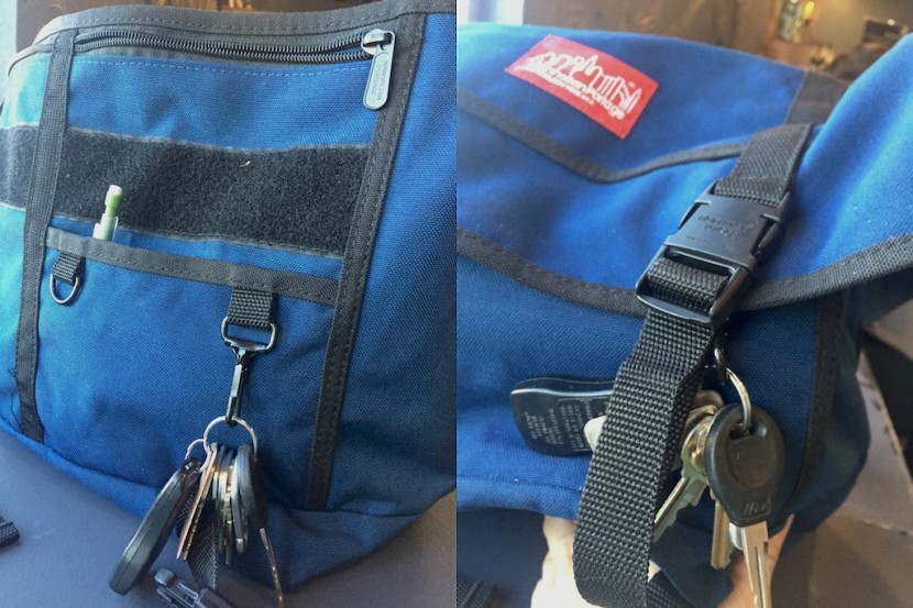 manhattan portage ny - they key clip is completely external. this keeps your keys...