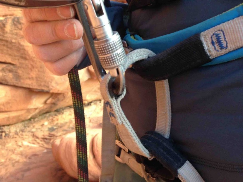 camp supernova - the "no twist" belay loop. just slide your carabiner through the...