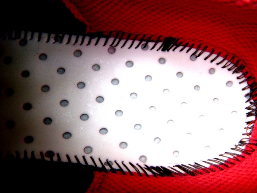 hoka stinson atr for women - a look at the inside of the shoe with the insole removed. the holes...