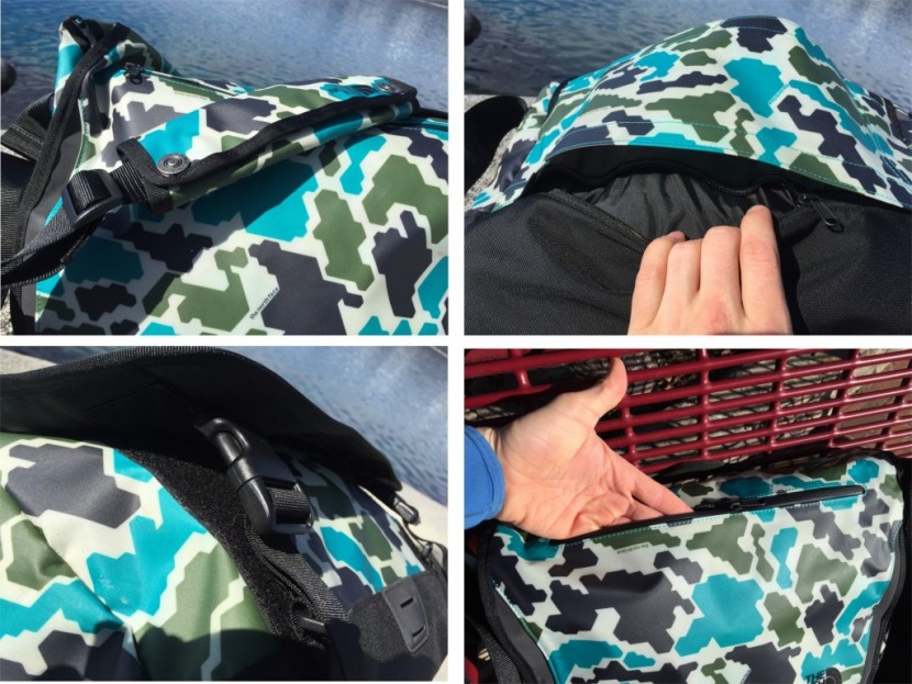 the north face base camp messenger - top left: slide adjustment and minimal padding on the shoulder...