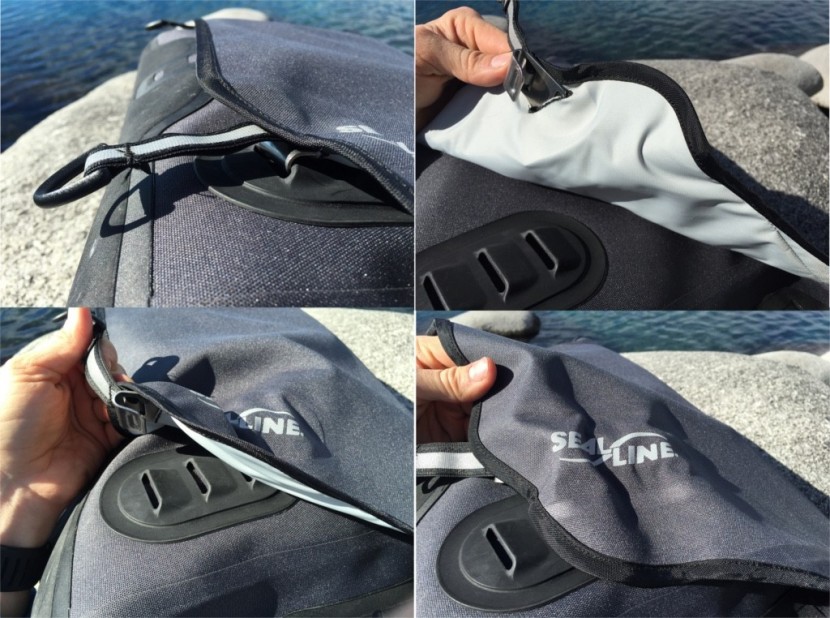 sealline urban shoulder - the flap clips are quick, but they catch on the slit in the flap...