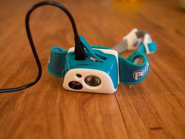 petzl reactik+ - petzl tikka r+ charging with the included, short micro usb cable.