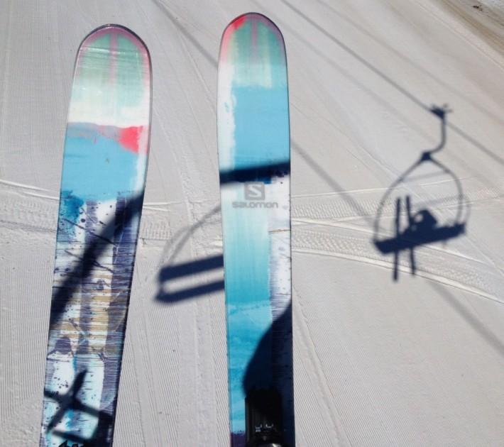 salomon q-96 lumen - we like the salomon lumen's top sheet graphics.