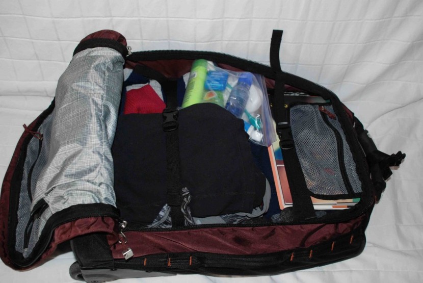 rei wheely beast 22 - this carry-on held everything in our pack test, and the compression...