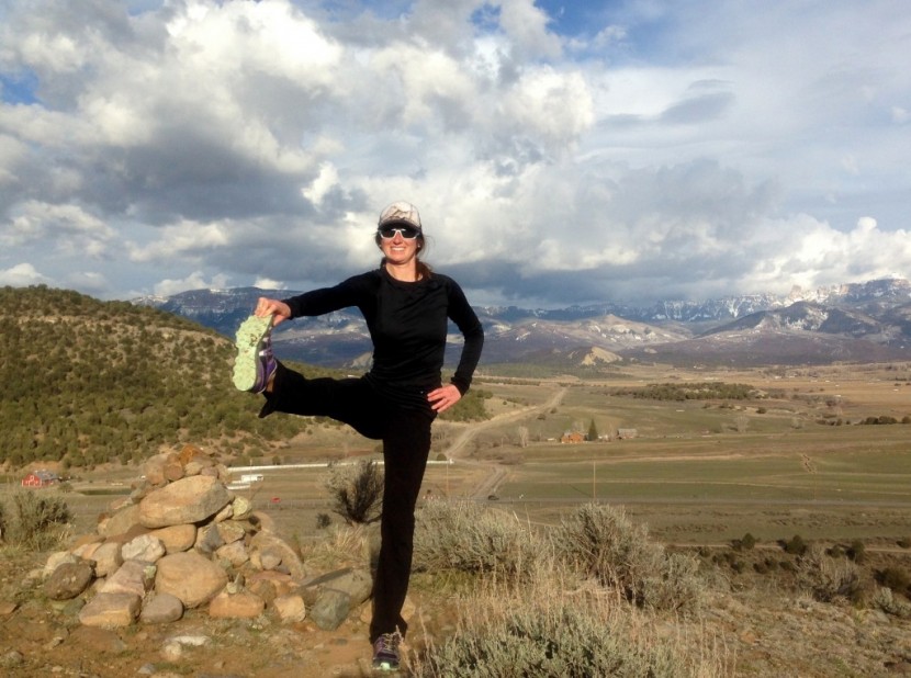 under armour base 2.0 crew for women - a great stand alone top for yoga on the top of boot hill during a 5...