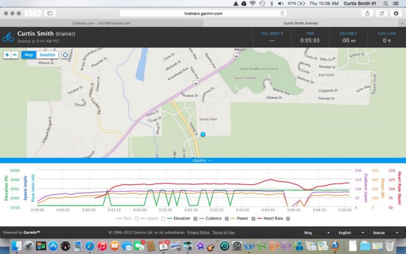 garmin edge 810 - garmin live track view.  this is what invited guests will see when...