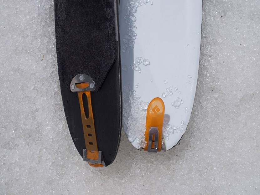 black diamond glidelite mohair pure - detail view of the tail attachment on the black diamond glidelite...