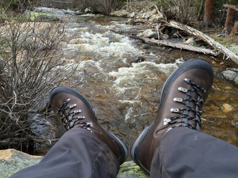 scarpa kinesis pro - as long as the water doesn't flood over the top of the ankle collar...