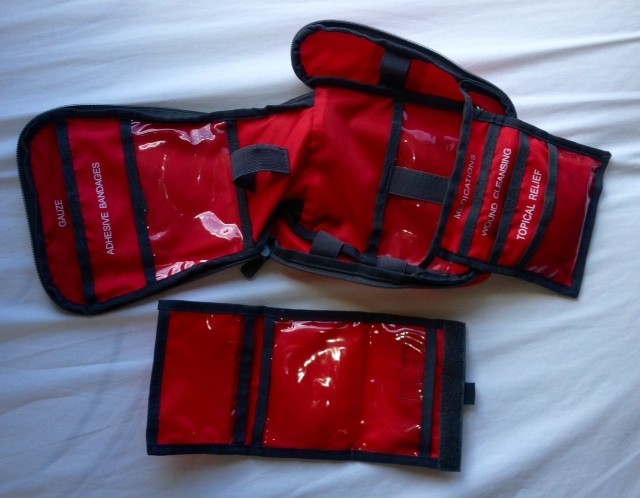 rei backpacker extended - rei&#039;s innovated organization system lays out your first aid tools...