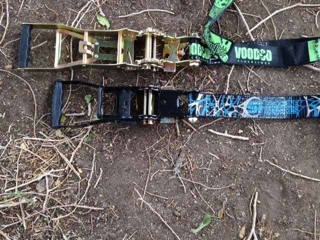 voodoo fearless - the extra three inches on this ratchet (top) give you more pulling...