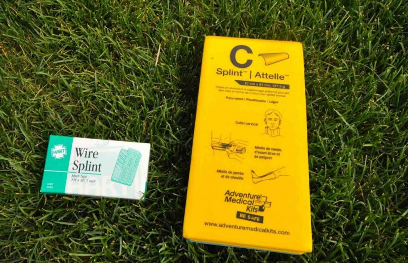 adventure medical kits mountain series fundamentals - the c-splint included in this kit (right) is heavier and takes up...