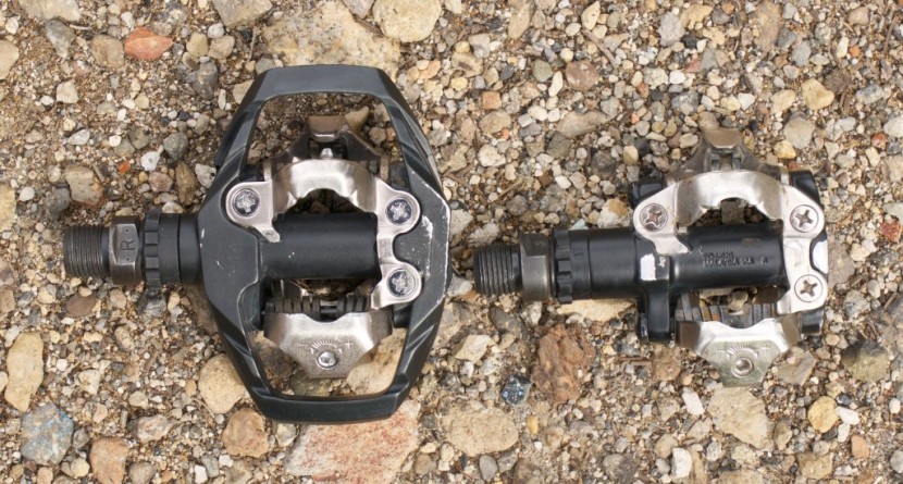 shimano m520 - size comparison between the shimano m530 (left) and the shimano m520...