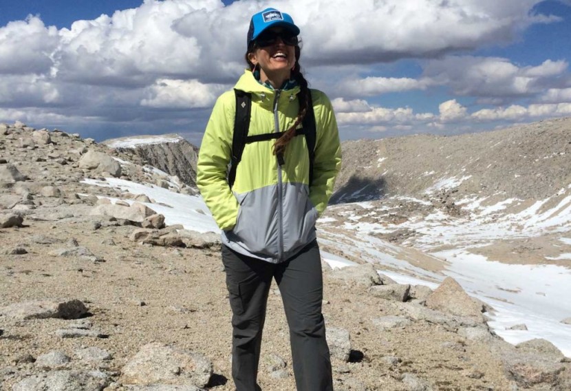 the north face flyweight hoodie for women - meredith jabis hiking another high sierra pass on a beautiful gusty...