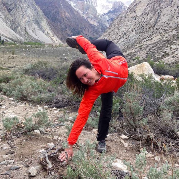 marmot stride for women - paisley close goes with the flow, demonstrating the breathability...