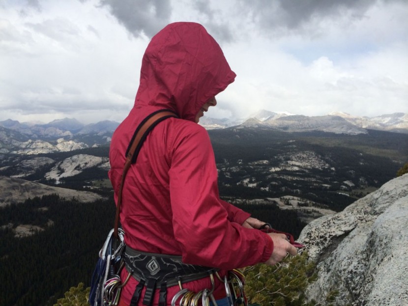 sierra designs microlight 2 for women - the hood fits right over a climbing helmet when the storms roll in...
