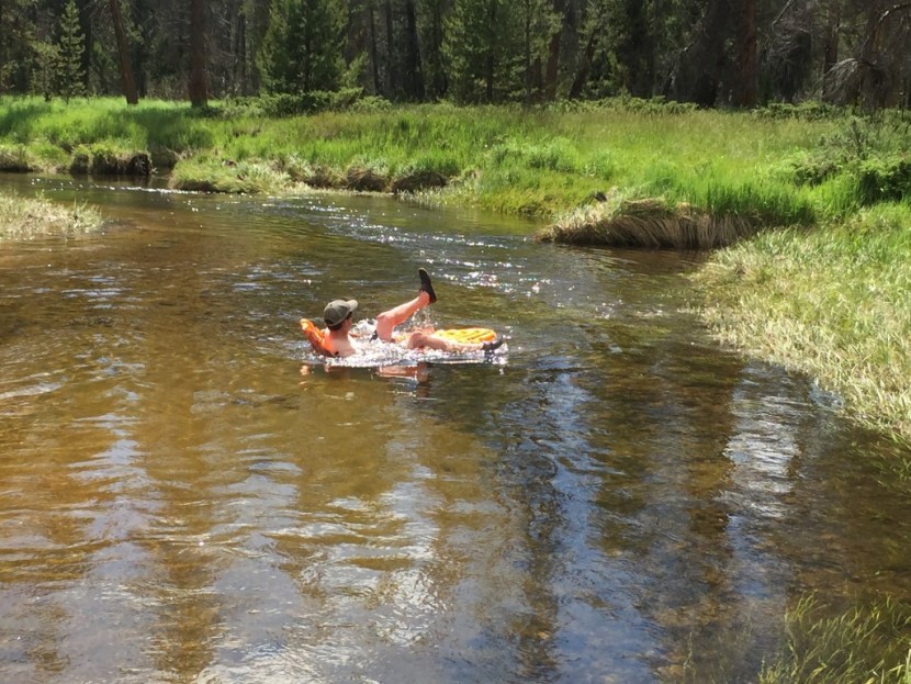 klymit insulated static v lite - expect to sink into the water if you use this pad for an afternoon...
