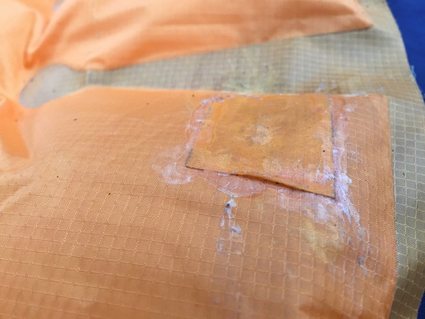 klymit insulated static v lite - thankfully this pad came with a patch kit.