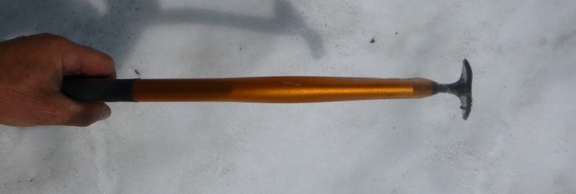 petzl summit evo - a cross view of the cutting edge of the evo&#039;s adze, with a good view...