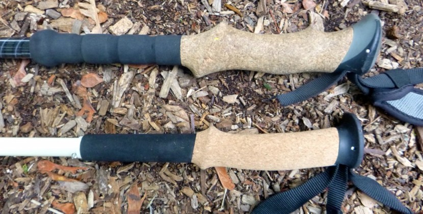 black diamond alpine carbon z - comparing the cork grip handles between the black diamond alpine...