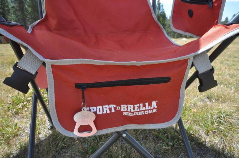 sport-brella recliner - the storage pouch in between the legs is a unique idea, but wasn't...