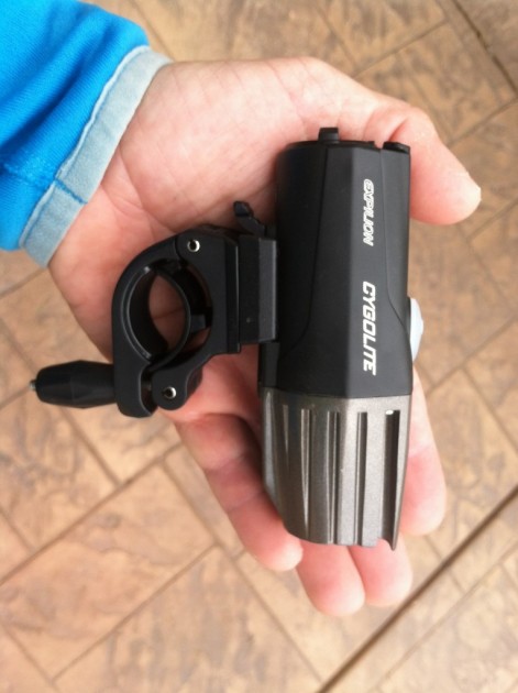 cygolite expilion 850 - this light is a bit larger than some of the other models we tested...