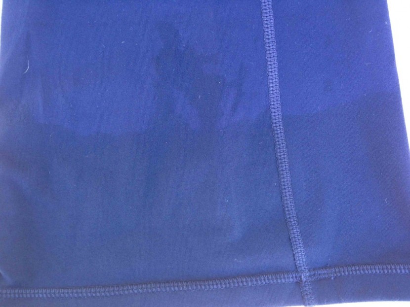 athleta revelation - the dark blue color that we tested did a good job of blending in...