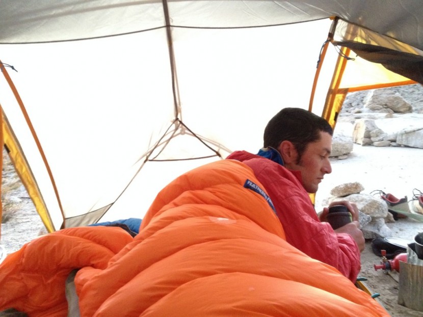 the north face mica fl 2 - the mica fl2 is a cozy fit for two. here ian makes us breakfast in...