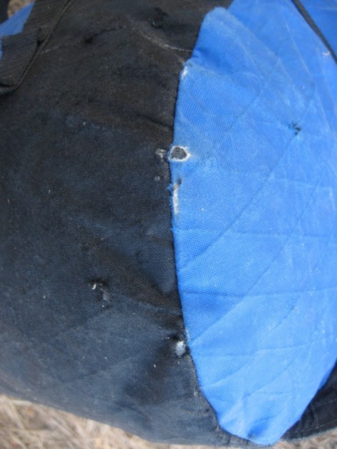 wild things guide pack - the 210 denier vx-21 fabric on the guide pack took some damage...