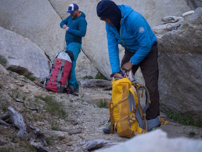 cilogear 45l worksack - though the gregory alpinisto 50 (right) is nominally bigger that the...