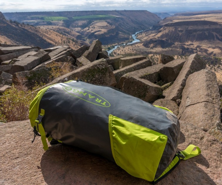 trango crag pack - a trango crag pack basking atop fallen columns, trout creek, oregon.
