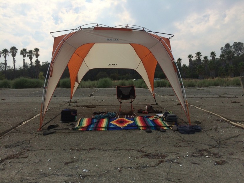 kelty shade maker 2 - you can see here that this canopy uses external clips instead of...