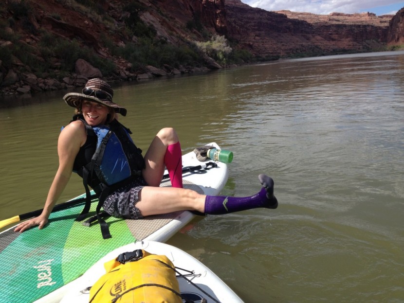 pro compression marathon socks for women - despite steph's happy face on the river, this sock did not perform...