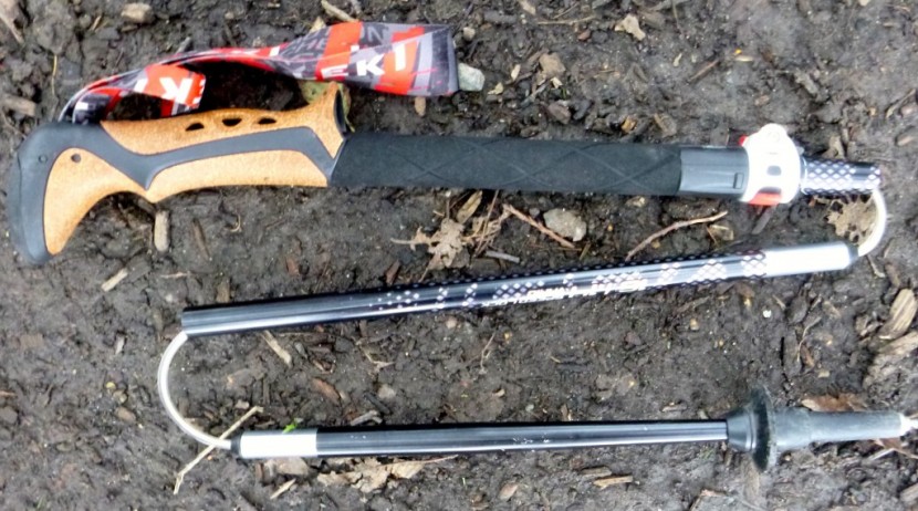 leki micro vario ti cor-tec - showing the leki micro vario ti cor-tec&#039;s folding design, which...