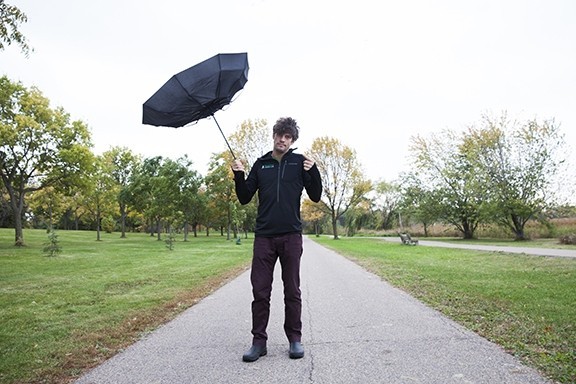 lifetek traveler compact - it didn&#039;t take gale force winds to flip this contender inside out...