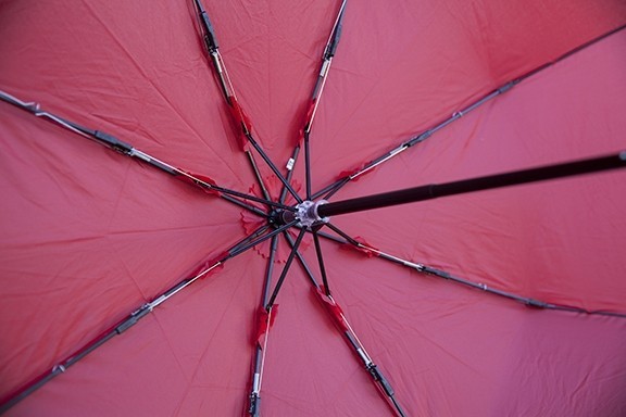 euroschirm light trek - the frame of this model was flexible enough to invert multiple times...