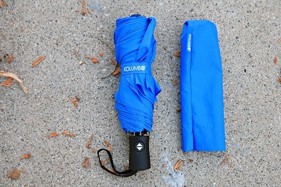 kolumbo travel umbrella - we liked having this small, simple model in our backpack.