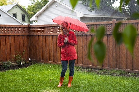 euroschirm light trek - reviewer bre ward can only laugh at the garden hose&#039;s attempts to...