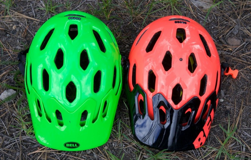 bell super 2 mips - the bell super 2 mips (right) has the same visor and overall shape...