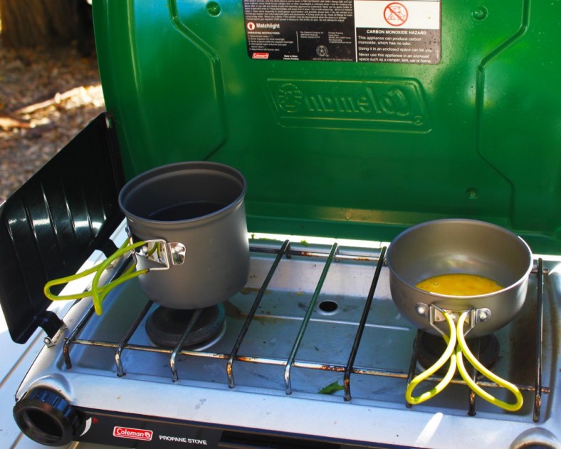 the pots sat securely on our camping stove burners; however, when we...