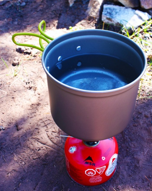 this pot sits securely on the msr microrocket; however, the larger...